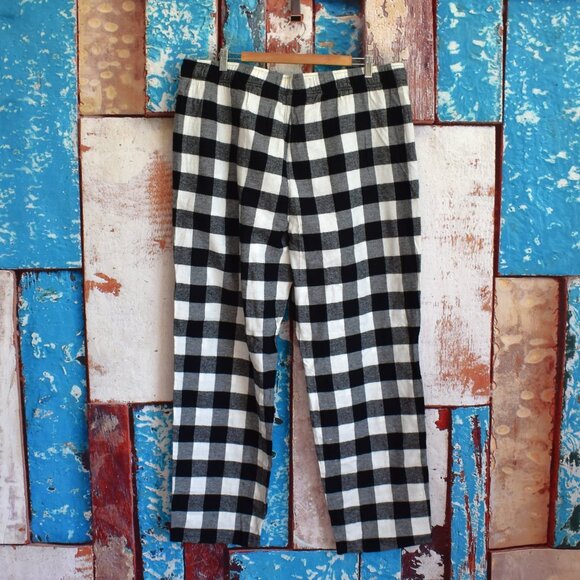 Men's Old Navy Straight Flannel Pajama Sleep Pants XXLARGE Black Buffalo Plaid - Picture 6 of 10